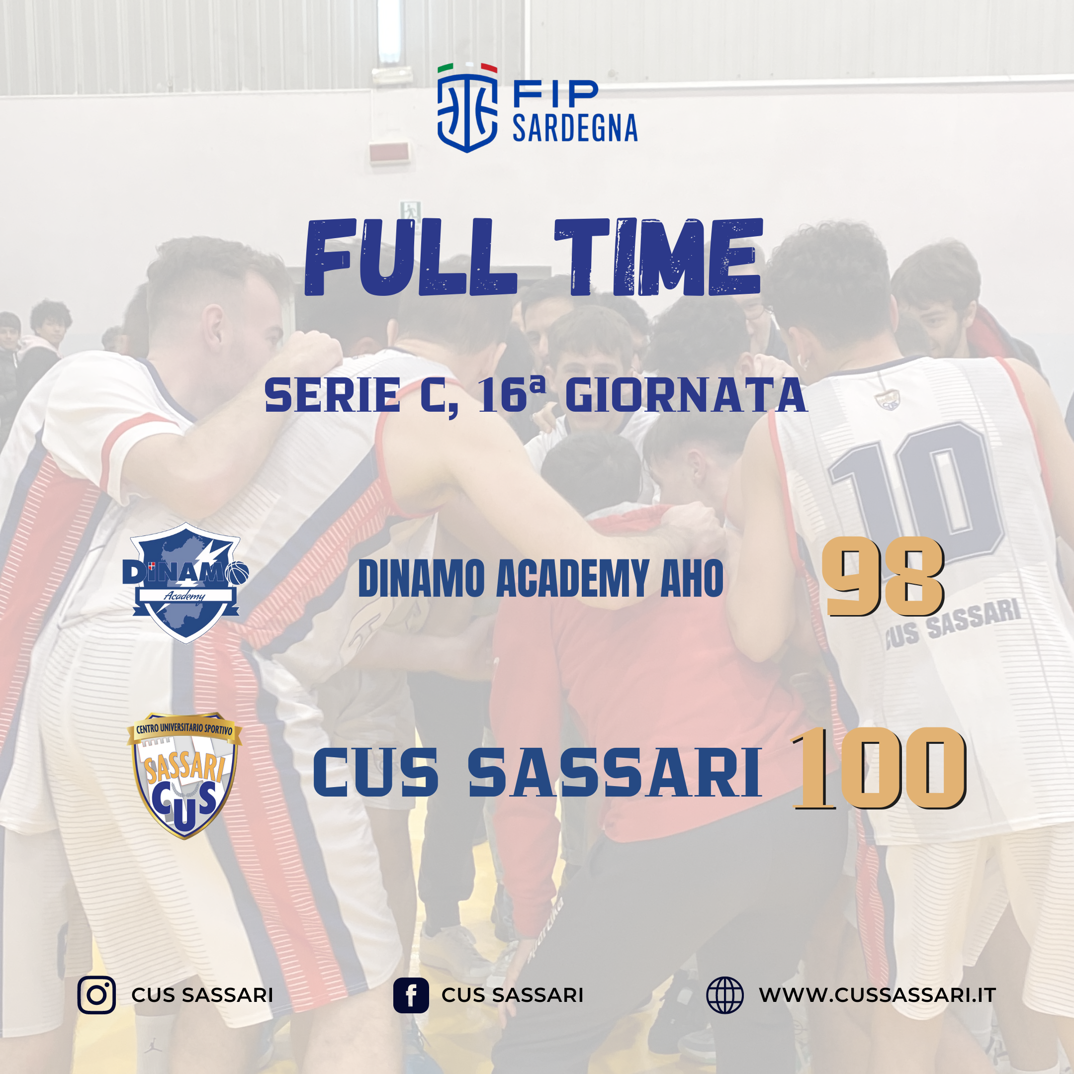 Dopo 45′ di battaglia vince il CUS Sassari: battuta la Dinamo Academy